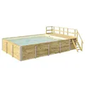 Produktbild: weka Massivholzpool 595 Gr. 2, Folie Sand, inkl. Technikraum & Sandfilteranlage