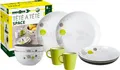 Produktbild: Brunner Geschirrset Space 8-Tlg. Weiß/Grau/Lime