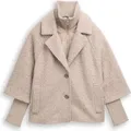 Produktbild: Bouclé Cape Jacke im 2-in-1-Look - Beige - XXL