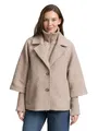 Produktbild: Tom Tailor Damen 1046602 Bouclé Cape Jacke Im 2-in-1-Look, 38230 - Boucle Beige Melange, XXL EU
