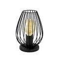 Produktbild: Schwarz Moderne skandinavisch Tischlampe Nachtlampe 1x60W/E27 16x23 [cm]