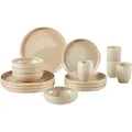 Produktbild: Creatable Kombiservice, Sand, Keramik, 16-teilig, Uni, 370 ml,510 ml, Essen & Trinken, Geschirr, Geschirr-Sets, Kombiservice