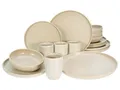 Produktbild: CreaTable, 33075, Serie Uno, 16-teiliges Geschirrset, Kombiservice aus Steinzeug, spülmaschinen- und mikrowellengeeignet, Made in Portugal
