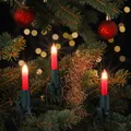 Produktbild: NARVA Kerzen Lichterkette warmweiß 20 Schaftkerzen rot Christbaumbeleuchtung