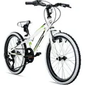 Produktbild: Bergsteiger Kansas 24 Zoll Kinderfahrrad, geeignet für 8, 9, 10, 11 Jahre, Shimano 6 Gang-Schaltung, Mountainbike mit Weißwandbereifung, Jungen-F... - Weiß