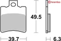 Produktbild: Brembo 07002 Bremsbelagsatz für Scheibenbremse Bremsbelagsatz