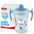 Produktbild: NUK Trainer Cup Trinklernbecher | auslaufsicherer Becher mit weichem Trinkschnabel & ergonomischen Griffen | 6+ Monate | 230 ml | BPA-frei | blaues Zebra, Kunststoff