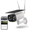 Produktbild: EMOS GoSmart kabellose Outdoor Überwachungskamera mit WiFi und App + Solarpanel, 3MP Smart Home IP-Kamera mit Akku, ohne Abo-Falle, H4056 - Weiß