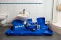 Produktbild: DERBLAUE® Komplett-Set mit Wanne, Pumpe, Akku, Rutsche & Helfer-Set, 13004