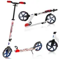 Produktbild: Best Sporting Scooter 205 mm, 3-fach verstellbar, Klappbarer, mit Ständer' 'Bremsenart' (Brake type) to 'Hinterrad Fußbremse (Union Jack | Weiß/Rot)