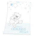 Produktbild: Herding Baby Best Lieblingsmensch Microfaser-Flauschdecke, 75 x 100 cm, Polyester, Blau