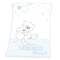 Produktbild: Baby Best Lieblingsmensch Microfaser-Flauschdecke 75 x 100 cm Polyester Blau