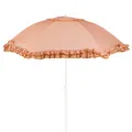 Produktbild: Mica Decorations Neigbarer Sonnenschirm mit Rüschen - Stockschirm 238 x Ø195 cm