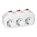 Produktbild: 3-Fach Mehrfachstecker Steckdosenadapter Steckdosenverteiler einzeln ein/aus