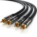 Produktbild: Primewire HQ Platinum 2xCinch zu 2xCinch Premium Audiokabel RCA Stecker 10m NEU