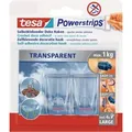 Produktbild: Tesa Powerstrips 2 Deko Haken Transparent mit 4 x Powerstrips Large
