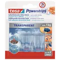 Produktbild: tesa Powerstrips, selbstklebender Deko Haken, transparent, 2 Stk.