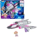 Produktbild: Paw Patrol: Der Mighty Kinofilm, Skyes Deluxe Superhelden-Jet inkl. Skye Figur, Spielfahrzeug silber/rosa