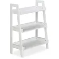 Produktbild: Relaxdays Standregal 3 Ebenen, Leiterregal für Deko, Pflanzen & Bücher, Treppenregal, HxBxT: 82,5 x 61 x 29 cm, weiß