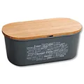 Produktbild: Kesper | Brotbox, Material: Melamin, Bambus, Maße: B: 34 x H: 14 x T: 18 cm, Farbe: Grau, Braun | 58501