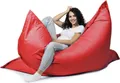Produktbild: sunnypillow XL Sitzsack Riesensitzsack Outdoor & Indoor | 100 x 150 cm mit 140L | Styropor Füllung Sessel für Kinder & Erwachsene Sitzkissen Sofa Beanbag viele Farben und Größen zur Auswahl Rot