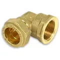 Produktbild: Messing-Klemmverschraubung für Kupferrohre 90° Winkel mit IG, verschiedene Varianten (Ausführung: 15 - 1/2''IG)
