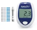 Produktbild: KetoBM Blut-Keton-Meter-Kit für Keto-Diät-Tests – Komplettes Keton-Test-Kit mit Keton-Monitor, Keto-Streifen, Einstichhilfe & Lanzetten