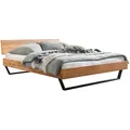 Produktbild: Hasena Bett, Wildeiche, Metall, Wildeiche, massiv, 140x200 cm, in verschiedenen Größen erhältlich, Schlafzimmer, Betten, Einzelbetten