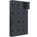 Produktbild: JAN NOWAK Spind Fächerschrank Schließfachschrank mit 12 Fächern MARCIN 185 x 90 x 40 cm Anthrazit