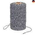 Produktbild: Schwarz und Weiß Bindfäden, 200m Baumwolle Bäckergarn Bastelschnur, zum DIY, Ha