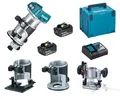 Produktbild: Makita DRT50ZJX2 Akku-Multifunktionsfräse 18V DRT50 Fräse + 2x Akku 3Ah + Lader