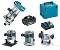 Produktbild: Makita DRT50ZJX2 Akku-Multifunktionsfräse 18V DRT50 Fräse + 1x Akku 3Ah + Lader