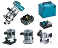 Produktbild: Makita DRT50ZJX2 Akku-Multifunktionsfräse 18V DRT50 Fräse + 1x Akku 5Ah + Lader