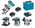 Produktbild: Makita DRT50ZJX2 Akku-Multifunktionsfräse 18V DRT50 Fräse + 2x Akku 5Ah + Lader