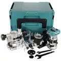 Produktbild: Makita DRT 50 ZJX2 18V Akku Brushless Multifunktionsfräse + Makpac + Fräsmodule