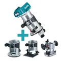 Produktbild: Makita Akku-Multifunktionsfräse DRT50ZJX2 18V im MAKPAC, inkl. Fräsmodule