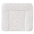 Produktbild: roba Wickelauflage Sternenzauber grau - Baby Wickelunterlage 85 x 75 cm - PU beschichtet - Wickeltischauflage abwischbar - Weiß