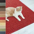 Produktbild: Floordirekt Sisal Fußmatte Teppich Vorleger Kratzteppich Katzenmöbel Kratzmatte Sisalmatte, widerstandsfähig & in vielen Farben und Größen erhältlich (160 x 200 cm, Rot)