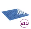 Produktbild: vidaXL Mosaikfliesen, Mosaikfliesen 11 Stk. Blau 30x30 cm Glas
