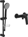 Produktbild: Villeroy & Boch Duscharmatur Oasis Duschset Armatur, Handbrause, Schlauch, Duschstange, Halter, Matt Black