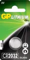 Produktbild: GP CR2032_1-P 2184 LITHIUM BUTTON CELL CR2032 Blister with 1 battery. 3V For ~E~