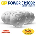 Produktbild: 5 Stück CR2032 GP Lithium Power Knopfzellen DL2032 Batterien CR 2032 3V