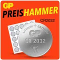 Produktbild: CR2032 GP Lithium Power Knopfzellen DL2032 Batterien CR 2032 MULTI-RABATT