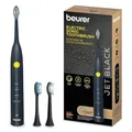 Produktbild: Beurer SC 30 Schallzahnbürste Jet Black, elektrische Zahnbürste mit 4 Putzmodi, 80.000 Schwingungen, mit akustischem Quadranten-Timer & LED-Anzeige, inkl. 2 Aufsteckbürsten, 100% recyceltes Gehäuse
