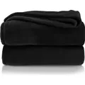 Produktbild: heimtexland ® Kuscheldecke SUPER SOFT Wohndecke Uni Flanell Decke XXL Pärchen Sofadecke Typ380 Schwarz 240 x 220 cm - Schwarz