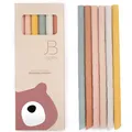 Produktbild: J. Børn, Trinkhalme aus Silikon, 6 St Strohhalme Silikon BPA-frei, Trinkhalm Set mit Strohhalm Reinigungsbürste und Tasche, Strohhalme Wiederverwendbar Bunt & mit 22cm Länge (Rosa)