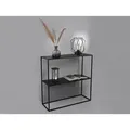 Produktbild: Mirrors And More - Konsolentisch - Beistelltisch 80x80cm & Batterie Tischleuchte Aus Metall Schwarz