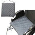 Produktbild: SENIORI Sitzkissen 44x44 cm für Rollstuhl, wasserdichtes Rollstuhlkissen, rutschfeste Rollstuhlauflage mit eleganter Steppung – Ideal für Rollstuhl, Auto, Stuhl und Bank (Grau)