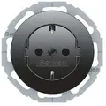 Produktbild: Berker 47452045 Schutzkontakt-Steckdose in 45°-Stufen variable Einbaulage, Serie R.Classic, schwarz glänzend