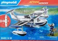 Produktbild: Playmobil 4445 Polizei Flugzeug Polizisten Wasserflugzeug Gewehr Propeller NEU